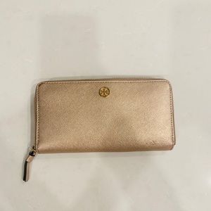 Rose Gold Tory Burch Wallet